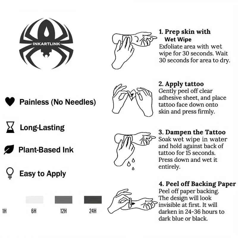 Smiley Face Temporary Tattoo - 15-Day Waterproof Magic Sticker for Effortless Fun