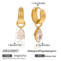 Uworld Trendy Designer 18K Gold Color Plated White Zircon Pendant Earrings Hypoallergenic Waterproof Stainless Steel Jewelry Gif The jack market .AU The jack market .AU Jewellery & Chains $ 56 200001034:367#JDE0106057