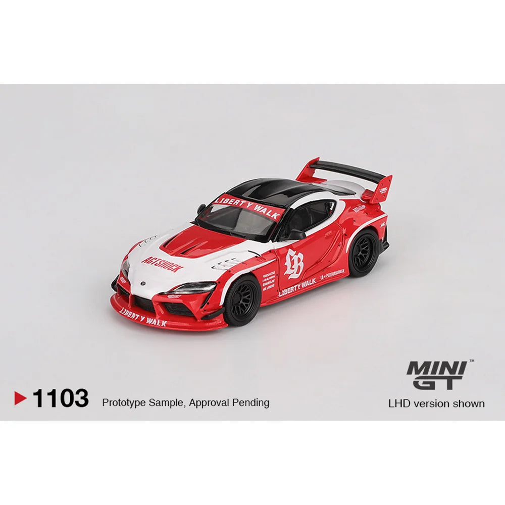 MINIGT 1:64 Lamborghini Huracán GT3 EVO2 #78 Forte Racing 2024 MAZDA RX-7 LB-Super Silhouette FD-NILES Alloy Model Collection
