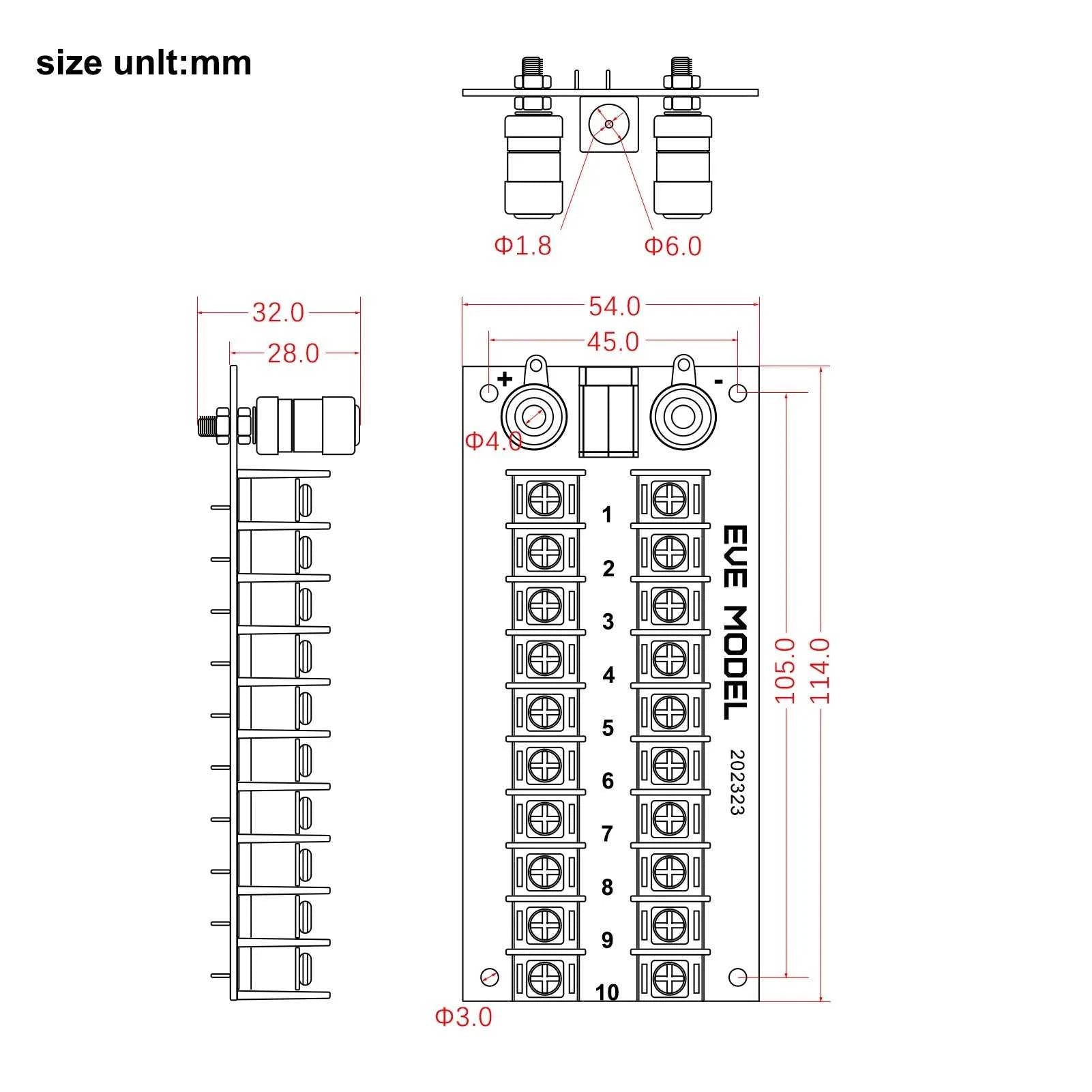 Evemodel 1X Power Distribution Board 3 Inputs 10 pairs Outputs for DC AC Voltage PCB005 Power Control The jack market .AU The jack market .AU Little Wonders $ 62 <none>