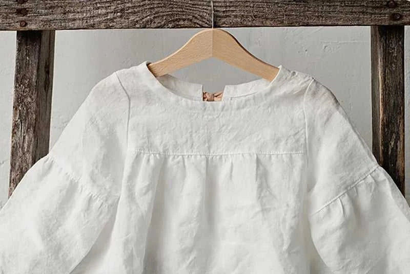 Chic Back Bow Tie Linen Shirt Girls 2026 New Solid Color Casual Loose Baby Kids Long-Sleeved Blouse Autumn Clothes The jack market .AU The jack market .AU Mum & Kids: Essential Products for Every Family $ 45 14:350853#White;200000463:200169197#110cm;200007763:201336100