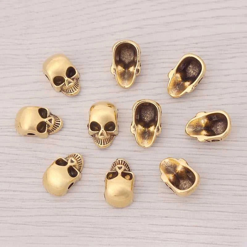 50 x Antique Gold Color Skull Heads Spacer Beads Metal Alloy Charms For DIY Fashion Bracelet Jewelry Making Findings The jack market .AU The jack market .AU $ 51 14:350853#Antique Silver