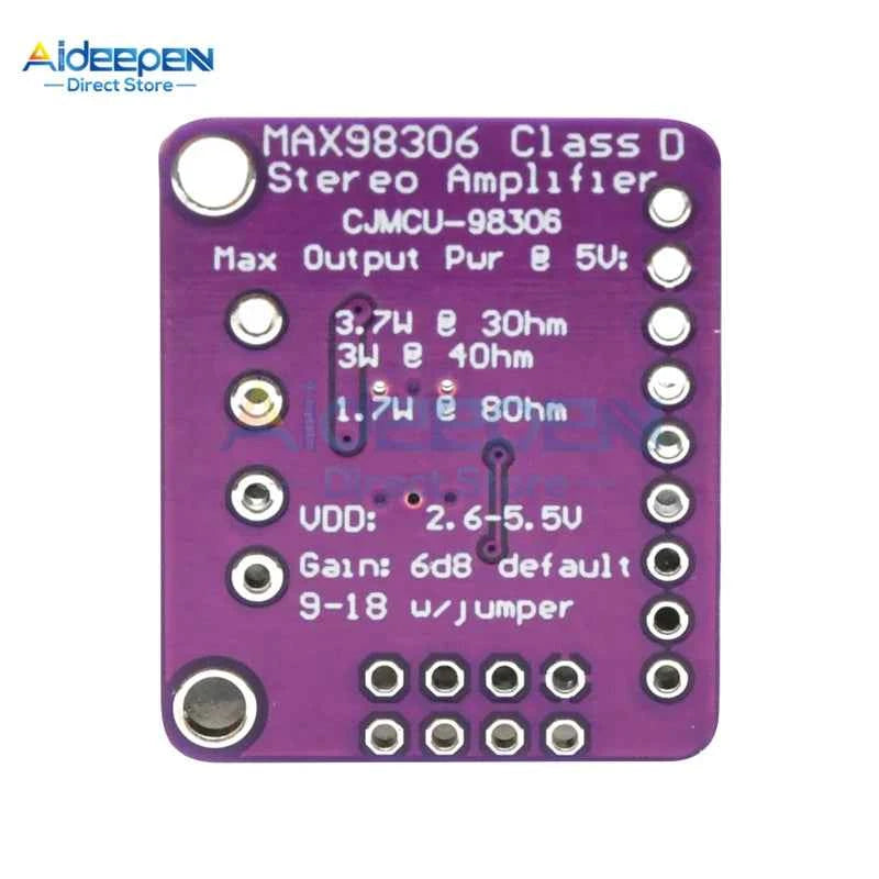 MAX98306 Stereo Class D Amplifier Module - 3.7W Power for High-Fidelity Sound