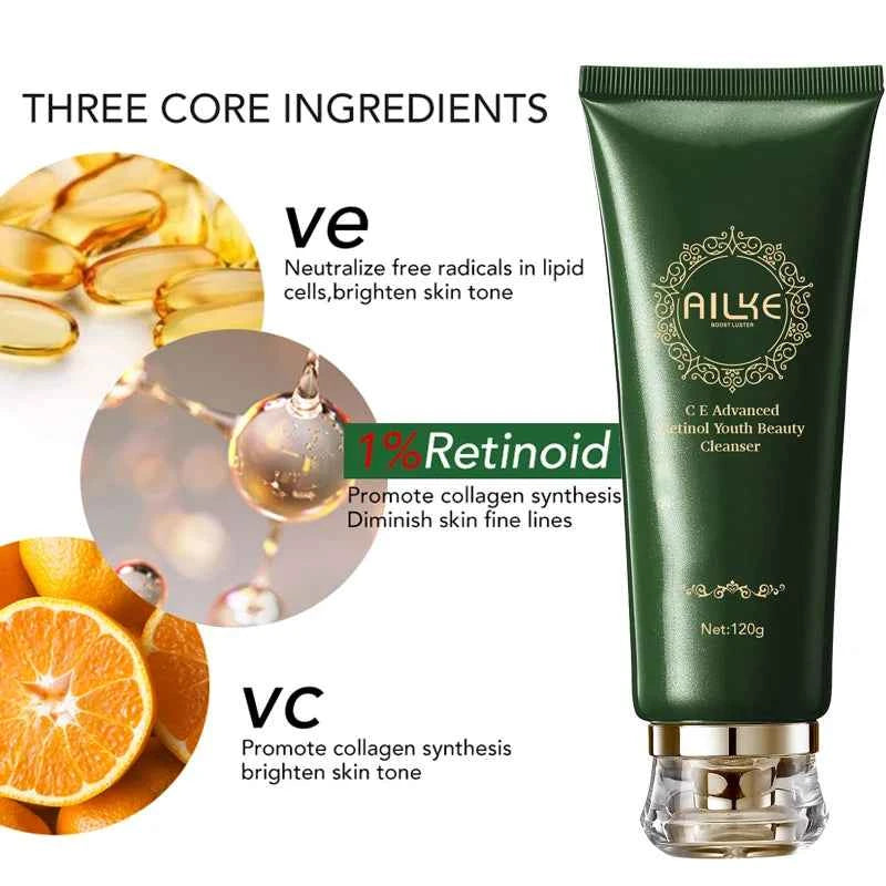 AILKE Retinol Brightening, Anti Wrinkles Cream, For Black, Dark, Brown, Caramel Skin, Lighten Skin Tone, Whitening Face Care Set