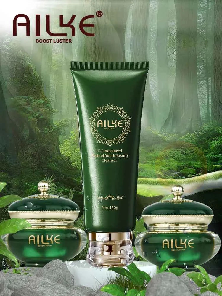 AILKE Retinol Brightening, Anti Wrinkles Cream, For Black, Dark, Brown, Caramel Skin, Lighten Skin Tone, Whitening Face Care Set