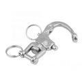 70mm/128mm 316 Stainless Steel Boat Marine Jaw Swivel Snap Shackle for Sailboat Spinnaker Halyard Accessories