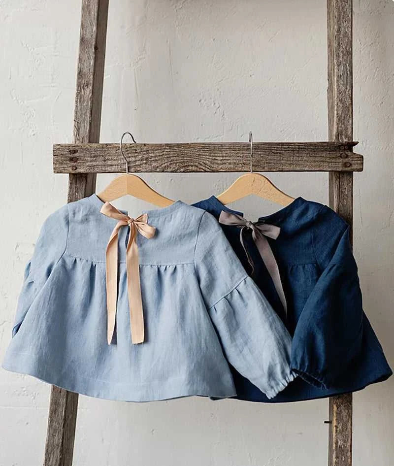 Chic Back Bow Tie Linen Shirt Girls 2026 New Solid Color Casual Loose Baby Kids Long-Sleeved Blouse Autumn Clothes The jack market .AU The jack market .AU Mum & Kids: Essential Products for Every Family $ 45 14:350853#White;200000463:200169197#110cm;200007763:201336100