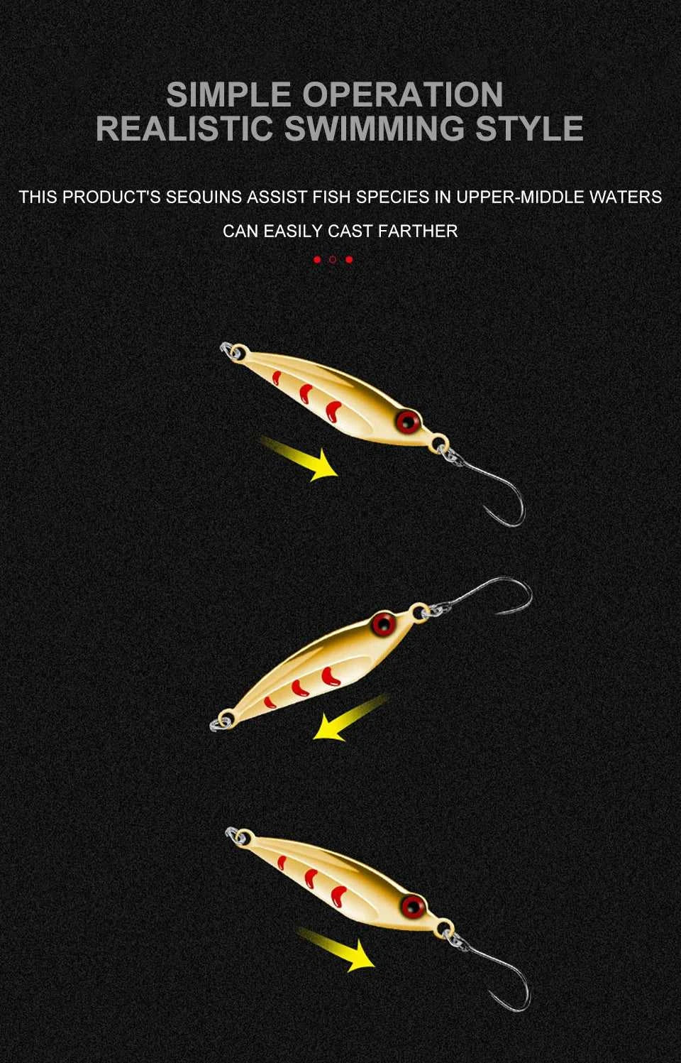 WALK FISH 3g 5g Metal Spoon Sequins Fishing Lure Winter Ice Jigging Crankbait Sinking Artifical Bait With Single Hook For Bass The jack market .AU The jack market .AU Fishing Gear $ 27 14:29#Gold;5:200000530#5g