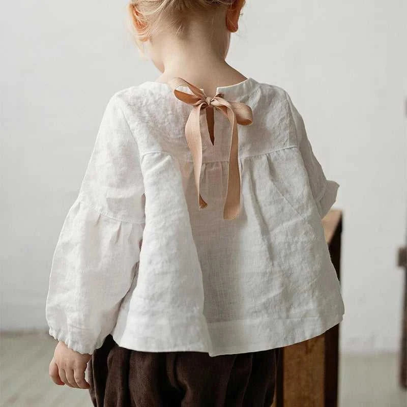 Chic Back Bow Tie Linen Shirt Girls 2026 New Solid Color Casual Loose Baby Kids Long-Sleeved Blouse Autumn Clothes The jack market .AU The jack market .AU Mum & Kids: Essential Products for Every Family $ 45 14:350853#White;200000463:200169197#110cm;200007763:201336100