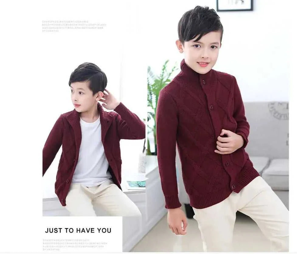 2023 new Spring Autumn Boys Sweater Solid Color Keep Warm Knitting Jacquard Weave V-neck Cardigan For Kids 2-10 Years Old The jack market .AU The jack market .AU Mum & Kids: Essential Products for Every Family $ 42 14:1254#Picture Color;200000463:200004187#2T-3T