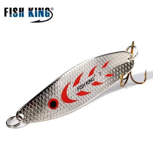 FISH KING 20-30g Metal Spoon Hard Fishing Lure Artificial Wobblers For Trolling Trout Spoon Bait Bass Pike With Treble Hook The jack market .AU The jack market .AU Fishing Gear $ 20 14:200002984#004;5:100014443#30g