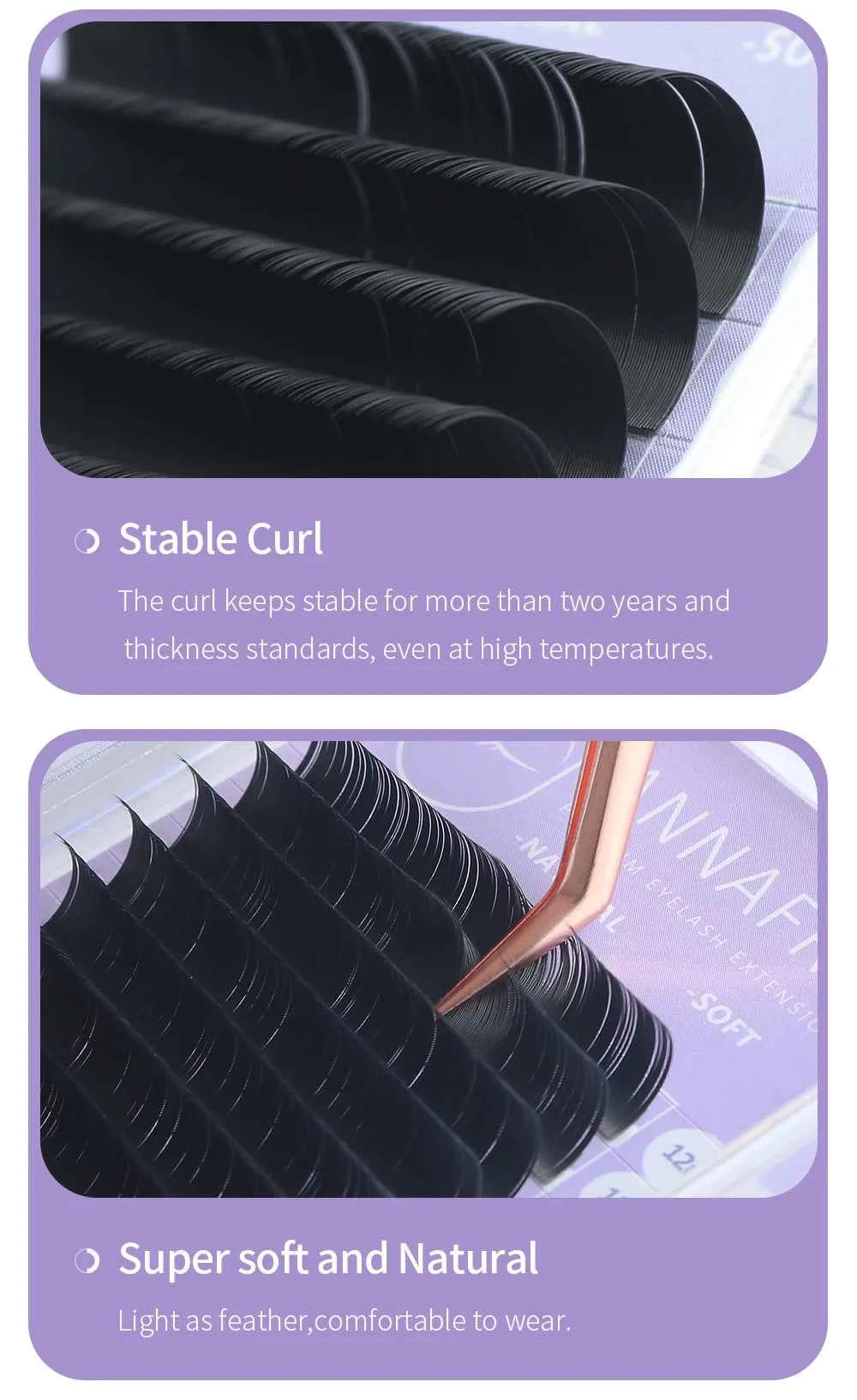 ANNAFRIS Premium Mink Eyelash Extensions - 5 Cases, 16 Rows, C/DD Curl for Stunning, Natural Volume