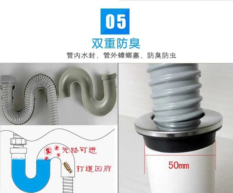 Kitchen Sinks Sink Accessories Deodorant Drain Pipe Extension Cheap Stainless Steel Double Tank Drain The jack market .AU The jack market .AU Home $ 87 14:200006151#110mm