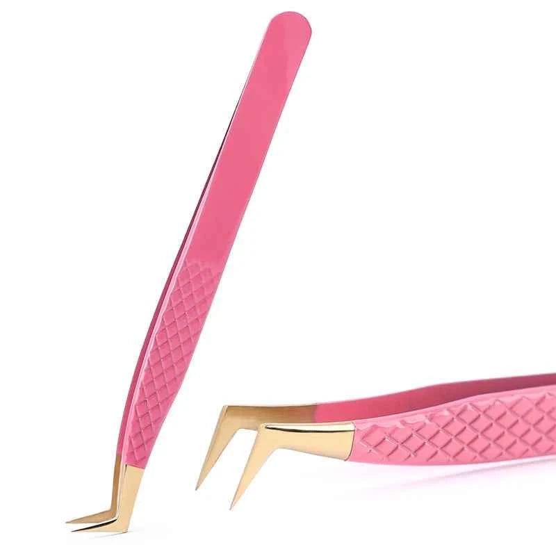 New 1Pc Eyelash Tweezers Anti-static Non-magnetic Professional Pincet 3D Eyelash Extension Tweezer 100% Closure Makeup Tool