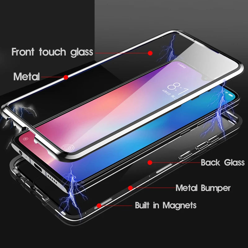 OnePlus 10T 360 Metal Flip Case - Magnetic, Shockproof Glass Protection, Stylish Design