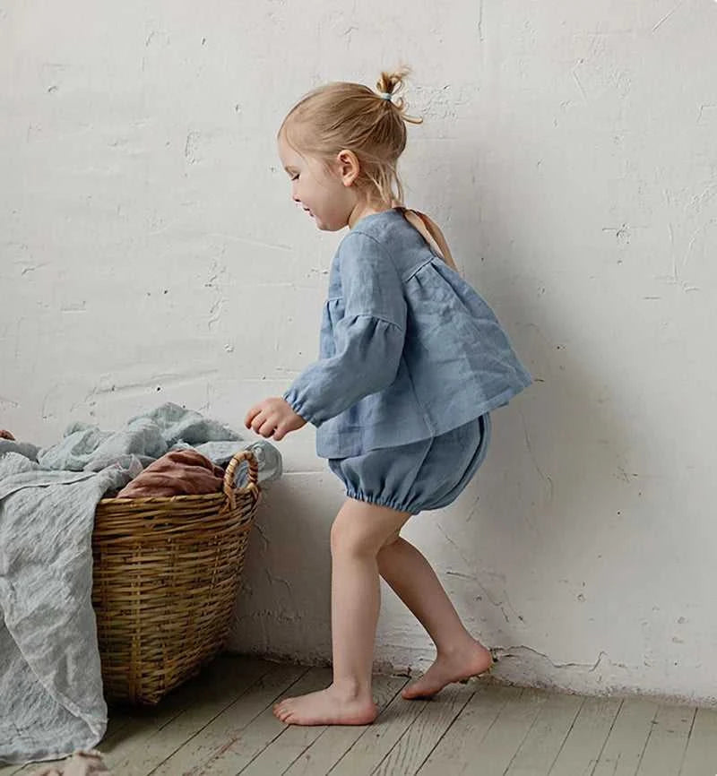 Chic Back Bow Tie Linen Shirt Girls 2026 New Solid Color Casual Loose Baby Kids Long-Sleeved Blouse Autumn Clothes The jack market .AU The jack market .AU Mum & Kids: Essential Products for Every Family $ 45 14:350853#White;200000463:200169197#110cm;200007763:201336100