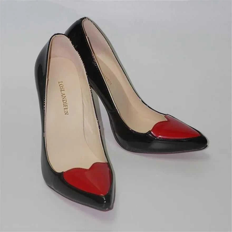 Red Heart-shaped Pointed Toe Women Shoes Black White High Heels Pumps Female Autumn Shallow Patent Leather Party Dress Shoe Sexy The jack market .AU The jack market .AU Step Up Your Style: Trendy Shoes for Every Occasion! $ 86 14:29;200000124:200000334