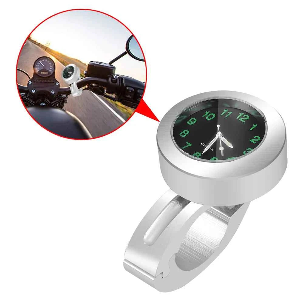 Universal Motorbike Bike Waterproof Handlebar Clock With Night Vision Light 22-25mm Motorcycle Handlebar Mount Clock Watch