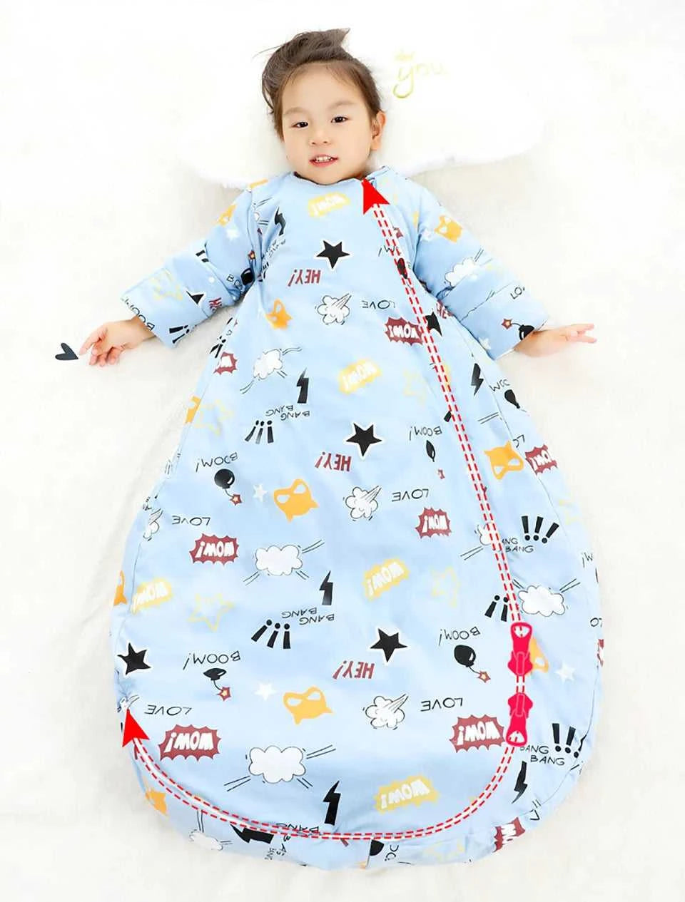 Sleeping Bag For Children 2.5Tog Baby Sleeping Bag Winter Thick Detachable Sleeves Anti-Kick Blanket Infant Quilt Sleepwear The jack market .AU The jack market .AU Mum & Kids: Essential Products for Every Family $ 63 14:771#dog 2.5tog;200000463:200661896#M(80cm)