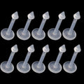 10pcs Bio Flexible PTFE Push-in Pin Labret Retainer Bead Flesh Color Earring Lip Ring Stud Fashion Body Piercing Jewelry The jack market .AU The jack market .AU Jewellery & Chains $ 47 200000783:175#1.2x8x3mm;200001033:200003763#Clear-Cone;200007763:201336100