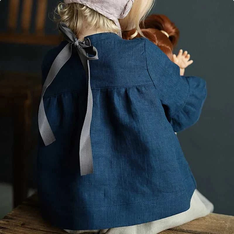 Chic Back Bow Tie Linen Shirt Girls 2026 New Solid Color Casual Loose Baby Kids Long-Sleeved Blouse Autumn Clothes The jack market .AU The jack market .AU Mum & Kids: Essential Products for Every Family $ 45 14:350853#White;200000463:200169197#110cm;200007763:201336100