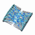 Vintage Glam Metal Hair Combs for Women - Elastic DIY Beads Headband for Stunning Bun Styles