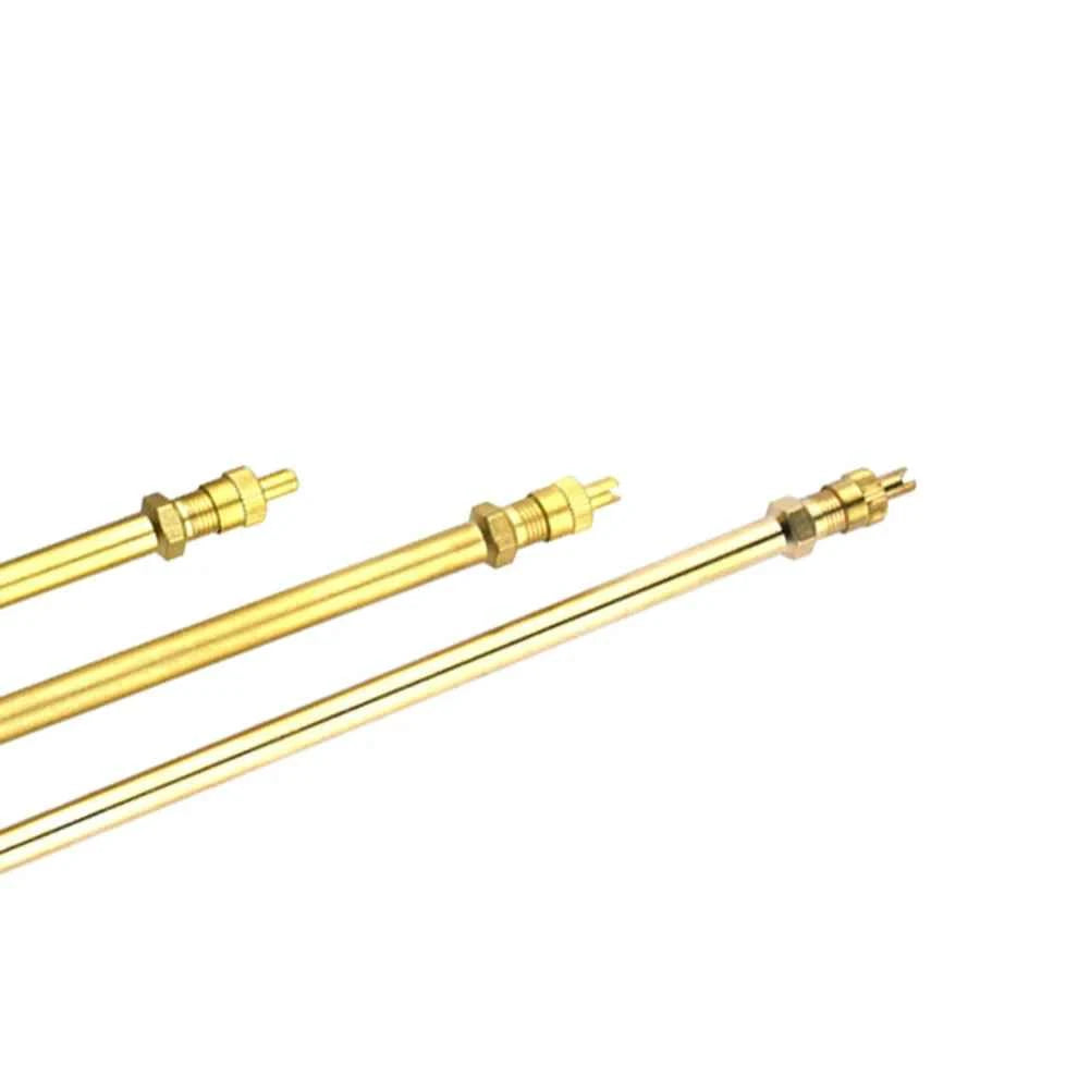 Brass Auto Tire Valve Extension Adaptor, Air Tyre Stem Extender Iation Stright Bore for Motorcycle, Bike, Mower and Scooter