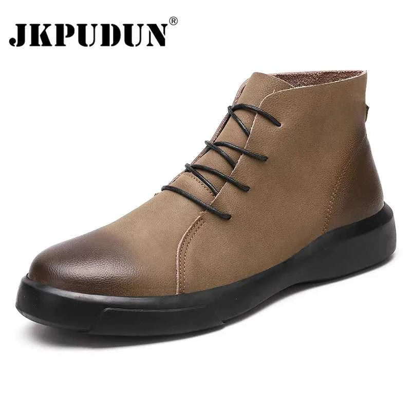 Winter Men Boots Genuine Leather Ankle Boots Men Winter Casual Shoes Men Waterproof Warm Fur Snow Boots for Men Botas JKPUDUN The jack market .AU The jack market .AU Step Up Your Style: Trendy Shoes for Every Occasion! $ 84 14:365458#Khaki no Fur;200000124:699