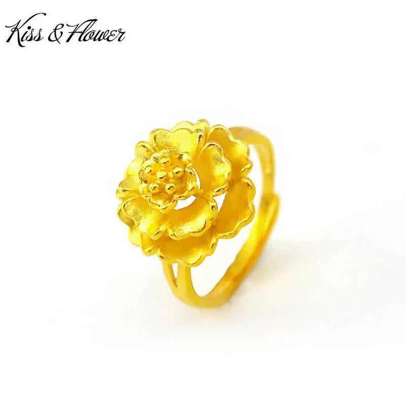 KISS&FLOWER Gold Vintage Flower Open Ring For Woman Birthday Wedding Party Christmas Bride Mother Girlfriend Ladies Gifts RI14 The jack market .AU The jack market .AU Jewellery & Chains $ 49 200000226:29#RI14;200000369:200001539