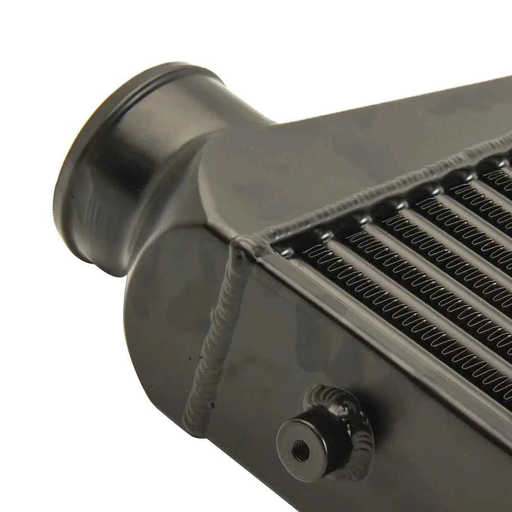 Front Intercooler Tube and Fin 600x300x76 3inch In/outlet Black For Universal