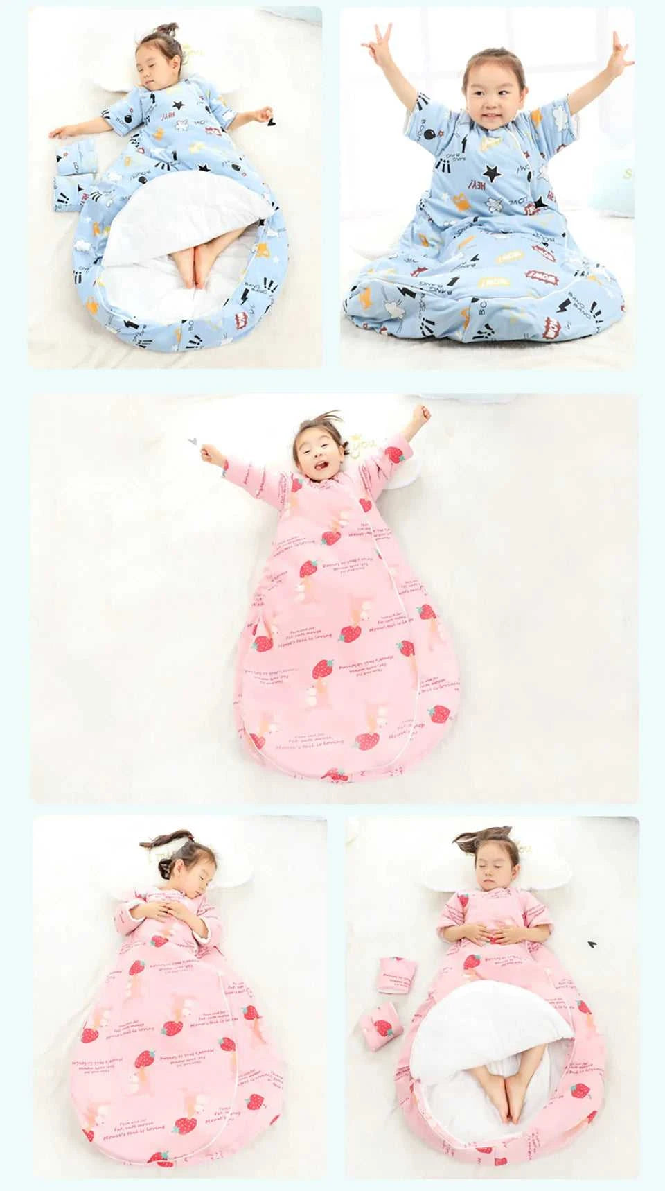 Sleeping Bag For Children 2.5Tog Baby Sleeping Bag Winter Thick Detachable Sleeves Anti-Kick Blanket Infant Quilt Sleepwear The jack market .AU The jack market .AU Mum & Kids: Essential Products for Every Family $ 63 14:771#dog 2.5tog;200000463:200661896#M(80cm)
