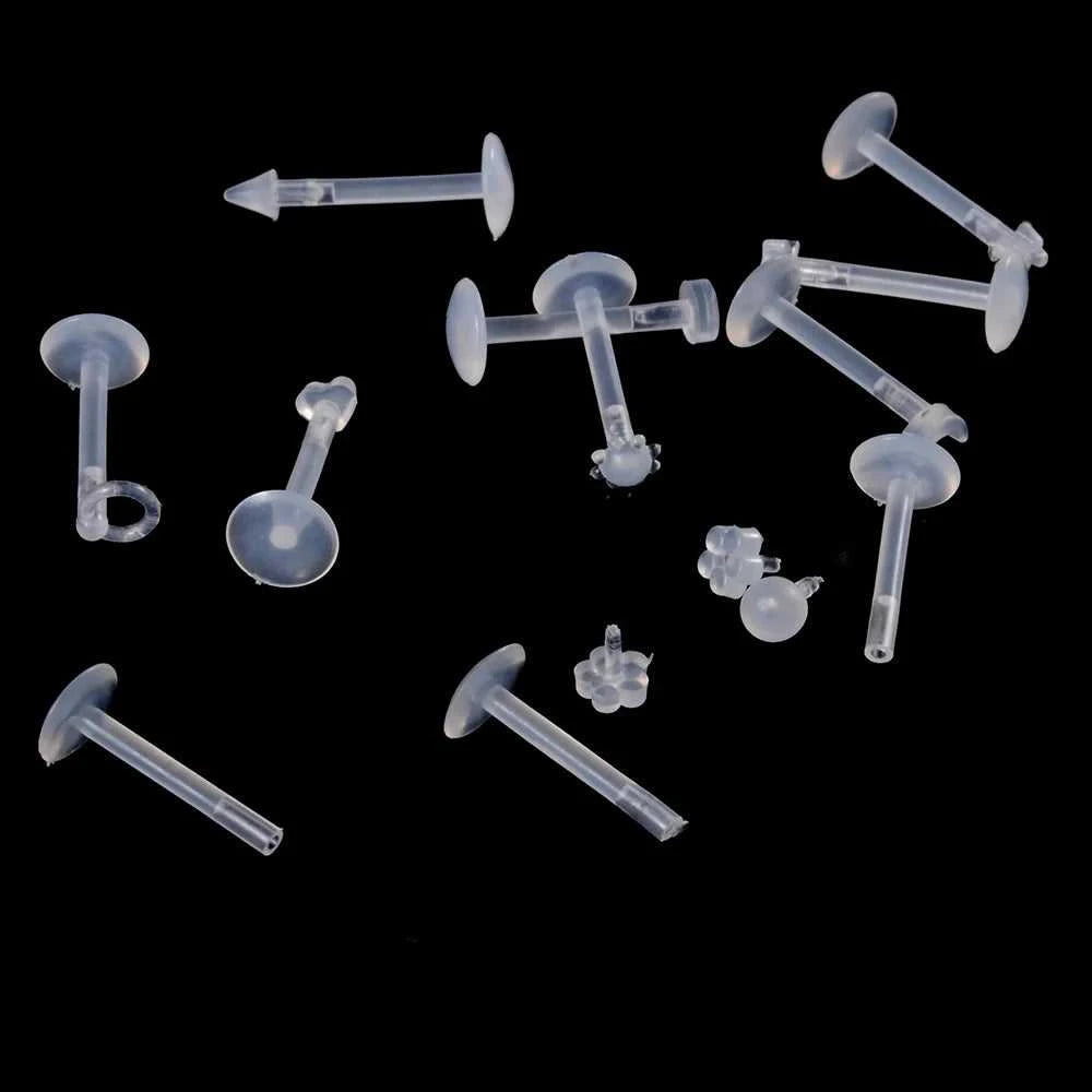 10pcs Bio Flexible PTFE Push-in Pin Labret Retainer Bead Flesh Color Earring Lip Ring Stud Fashion Body Piercing Jewelry The jack market .AU The jack market .AU Jewellery & Chains $ 47 200000783:175#1.2x8x3mm;200001033:200003763#Clear-Cone;200007763:201336100