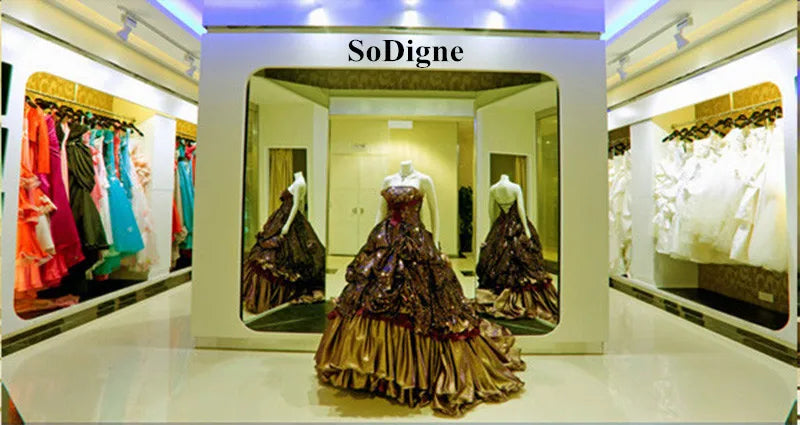 SoDigne Elegant Pink Satin Evening Dresses Off Shoulder Floral Appliques Pleated Party Dress 2024 Formal Occasion Prom Gowns