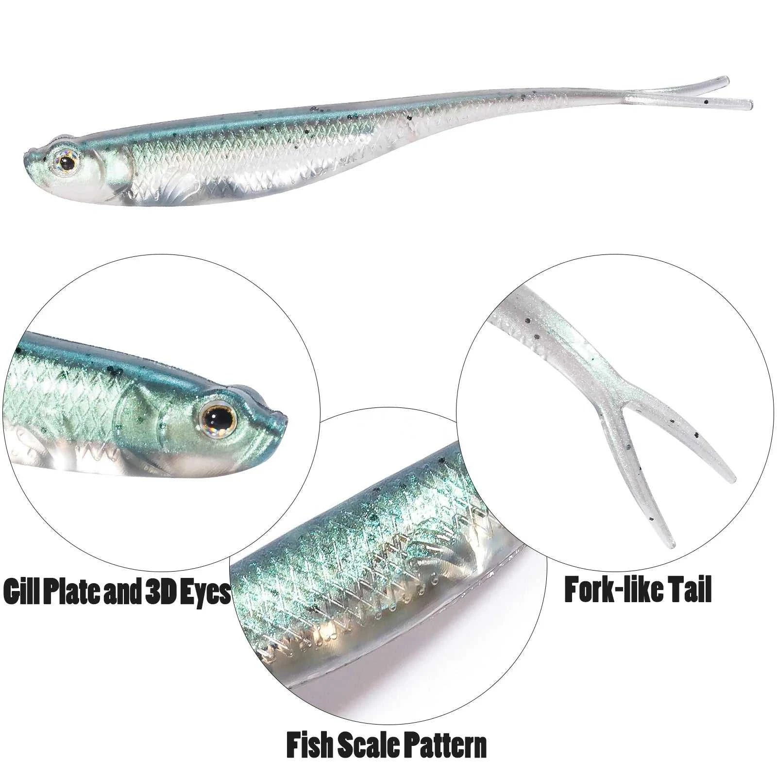 Dr.Fish 5/6pcs Fishing Soft Lure Plastic Saltwater Fork Tail Drop Shot Silicone Soft Bait Worm Bass Trout Pike Walleye Weedless The jack market .AU The jack market .AU Fishing Gear $ 24 14:202997806#Pink;200007763:201336100;5:8022#75mm-6pcs