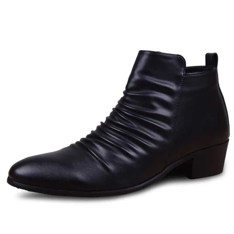 Fashion Genuine Leather Men Ankle Boots High Top Zip Suit Shoes Black Dress Boots Spring Autumn Leather Shoes Men Leather Boots The jack market .AU The jack market .AU Step Up Your Style: Trendy Shoes for Every Occasion! $ 106 14:193;200000124:200000338