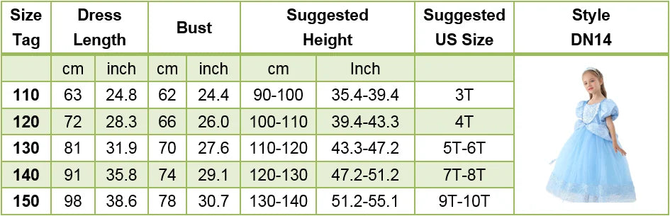 Halloween Party Cinderella Dress Up for Girl Short Sleeve Fancy Princess Costume Kids Carnival Outfit Clothes Girl Elegant Frock