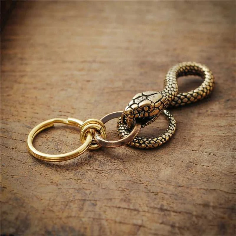 Handmade Pure Copper Zodiac Snake Keychains Pendants Vintage Brass Animal Python Waist Buckle Punk Men Women Car Key Chain Rings The jack market .AU The jack market .AU Jewellery & Chains $ 53 14:29#Snake A
