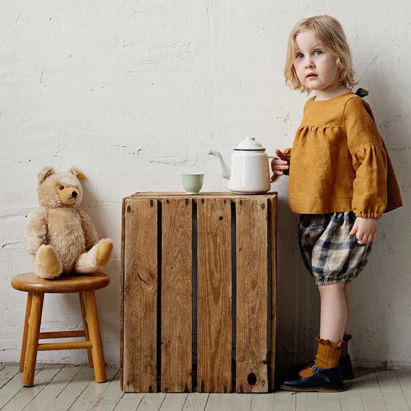Chic Back Bow Tie Linen Shirt Girls 2026 New Solid Color Casual Loose Baby Kids Long-Sleeved Blouse Autumn Clothes The jack market .AU The jack market .AU Mum & Kids: Essential Products for Every Family $ 45 14:350853#White;200000463:200169197#110cm;200007763:201336100