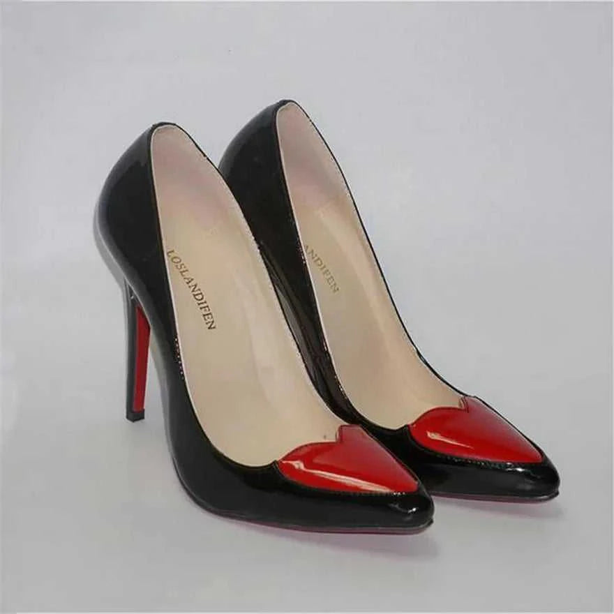 Red Heart-shaped Pointed Toe Women Shoes Black White High Heels Pumps Female Autumn Shallow Patent Leather Party Dress Shoe Sexy The jack market .AU The jack market .AU Step Up Your Style: Trendy Shoes for Every Occasion! $ 86 14:29;200000124:200000334