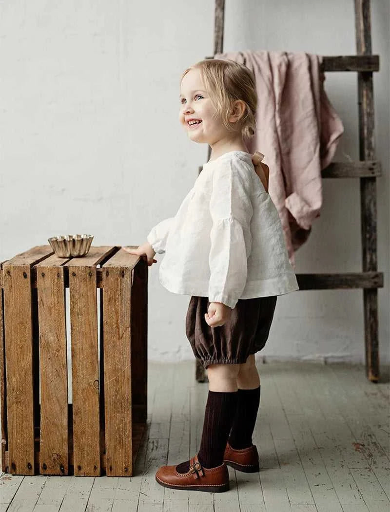 Chic Back Bow Tie Linen Shirt Girls 2026 New Solid Color Casual Loose Baby Kids Long-Sleeved Blouse Autumn Clothes The jack market .AU The jack market .AU Mum & Kids: Essential Products for Every Family $ 45 14:350853#White;200000463:200169197#110cm;200007763:201336100