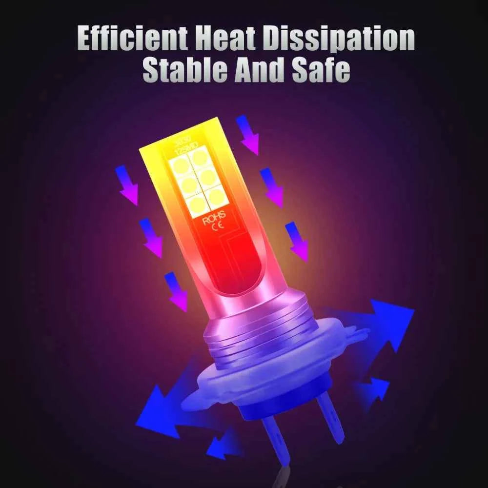 H11 H7 H8 Led 9005 HB3 9006 HB4 LED Bulbs Car Fog Lights with 3030 Chips 6000K White Auto Fog Lamp Day Running Light 12V