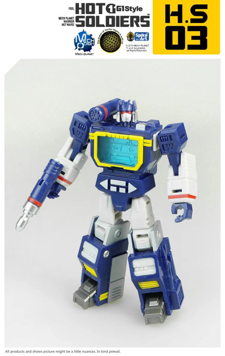 Mini Soundwave With Laserbeak Transformation MFT HS-03 HS03 Hot Soldiers G1 Pocket War Deformation Action Figure Robot Toy Gifts