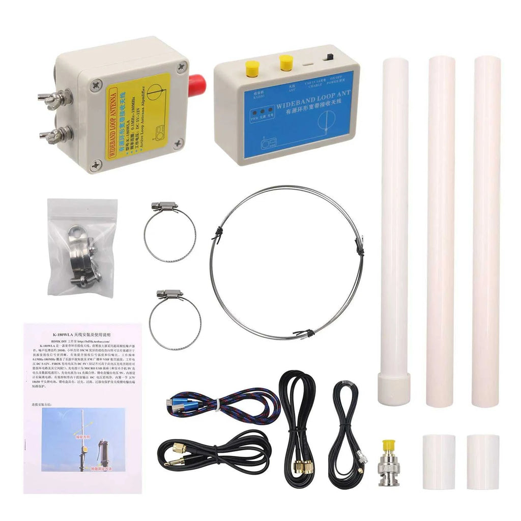 2025 NEW version K180WLA 0.1M-180MHz Active Loop Broadband with Receiving Antenna Kit For SDR Radio K-180 The jack market .AU The jack market .AU Accessories Electronics $ 144 14:29#K-180WLA