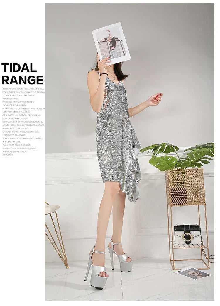 2022 Stripper Pole Dance Shoes High Heels Women Sexy Show Shoes Party Club 13 15 17CM Sandals Platform High-heeled Shoes Wedding The jack market .AU The jack market .AU Step Up Your Style: Trendy Shoes for Every Occasion! $ 94 14:366#Blue leopard;200000124:3434