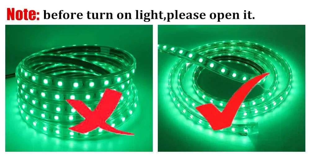 AC 220V LED Strip 60LEDs/m 5050 IP67 Waterproof Outdoor Decoration Red Green Blue Yellow White Flexible Ribbon Tape LED Strip The jack market .AU The jack market .AU Home $ 68 136:29;14:29#EU 220V;200007763:201336100;249:200006309#5m