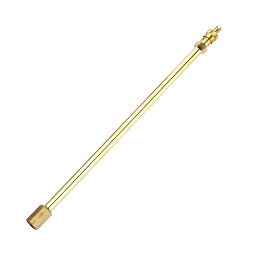 Brass Auto Tire Valve Extension Adaptor, Air Tyre Stem Extender Iation Stright Bore for Motorcycle, Bike, Mower and Scooter
