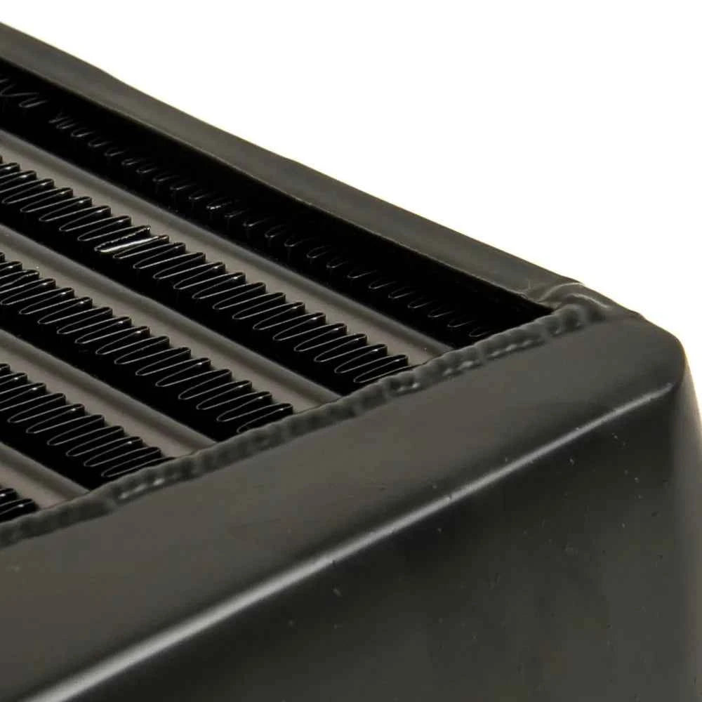 Front Intercooler Tube and Fin 600x300x76 3inch In/outlet Black For Universal