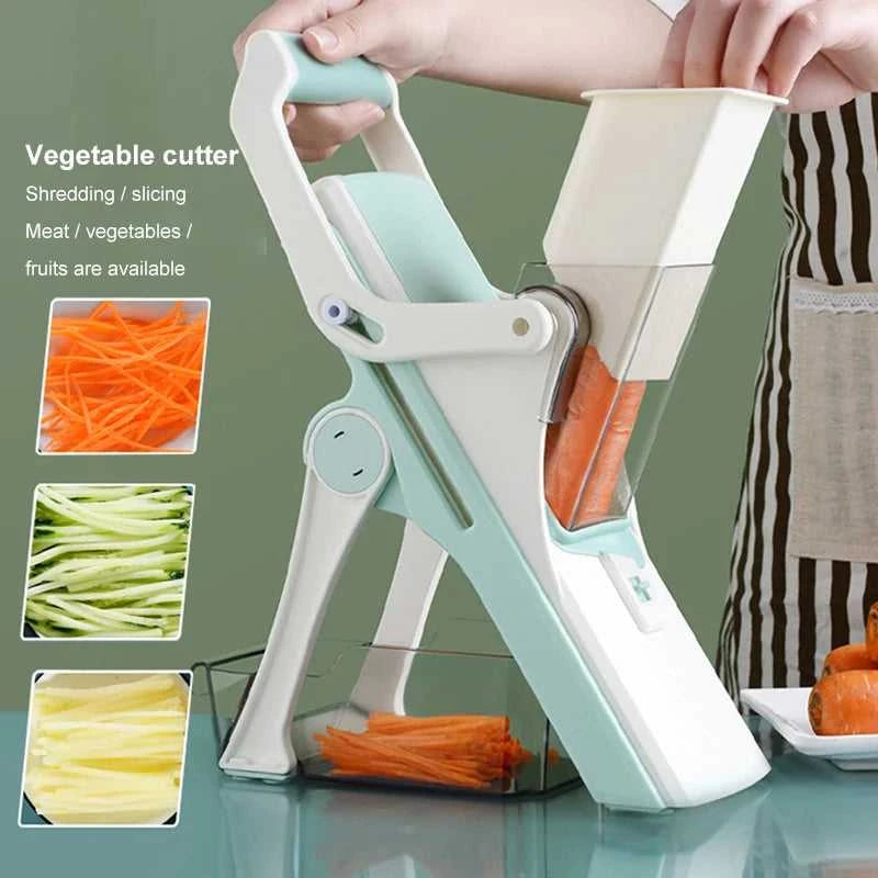 Donirt 5 in 1 Vegetable Cutter Mandoline Slicer Manual Food Chopper Fruit Potato Cucumber Carrot Meat Slicer Shredder Safe Slice The jack market .AU The jack market .AU Home $ 65 14:200006153#5 Blades