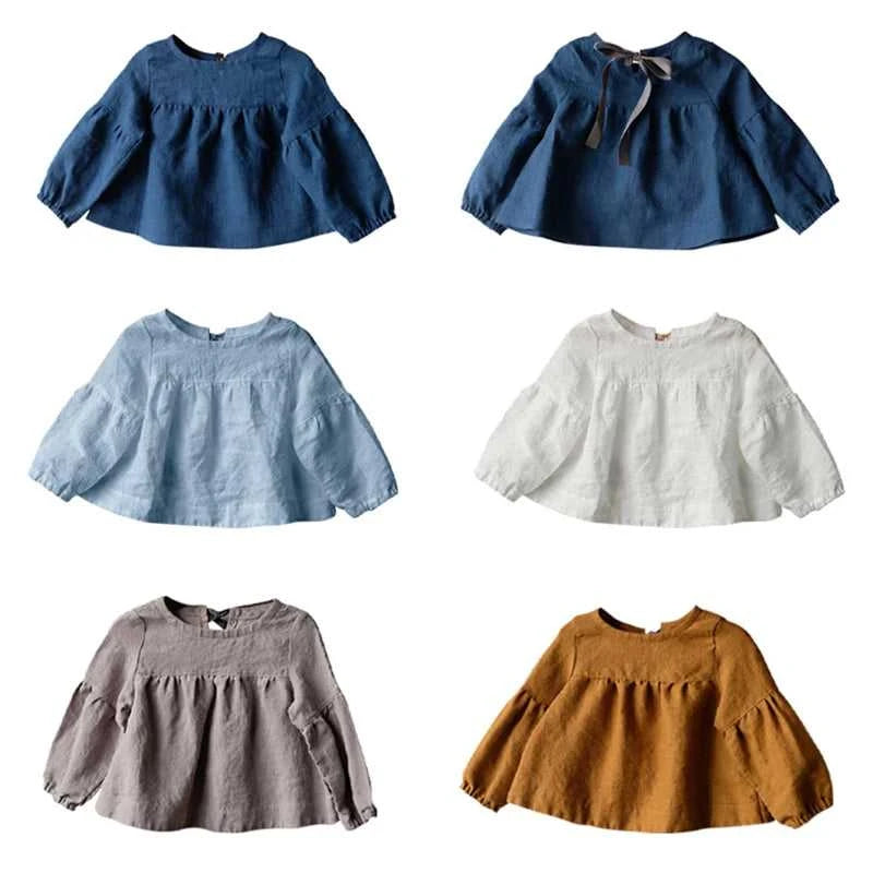 Chic Back Bow Tie Linen Shirt Girls 2026 New Solid Color Casual Loose Baby Kids Long-Sleeved Blouse Autumn Clothes The jack market .AU The jack market .AU Mum & Kids: Essential Products for Every Family $ 45 14:350853#White;200000463:200169197#110cm;200007763:201336100
