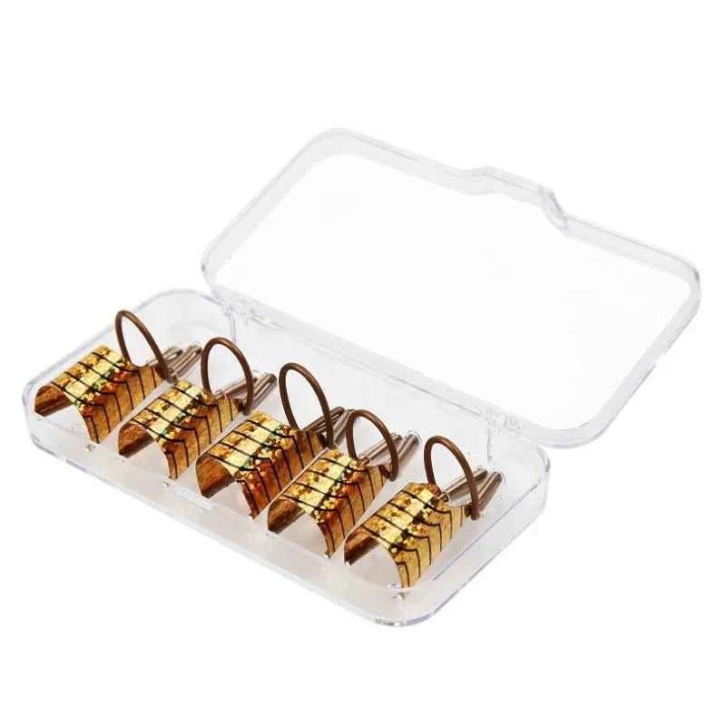 Acrylic French Nail Art Tips - 5 Reusable Nail Forms for Perfect Extensions with UV Gel
